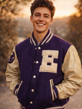 Vintage Champion Running Man Varsity Jacket Wool Letterman S Rare 60s Purple